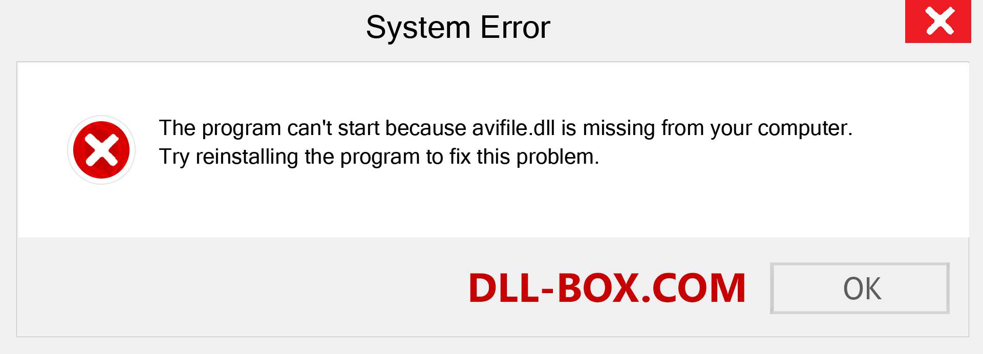  avifile.dll file is missing?. Download for Windows 7, 8, 10 - Fix  avifile dll Missing Error on Windows, photos, images